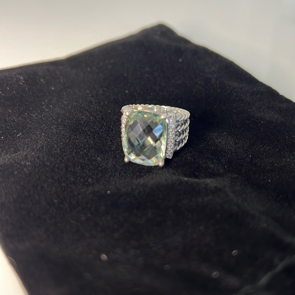 David Yurman Jewelry - Authentic David Yurman Wheaton Prasiolite and diamond ring Size 6